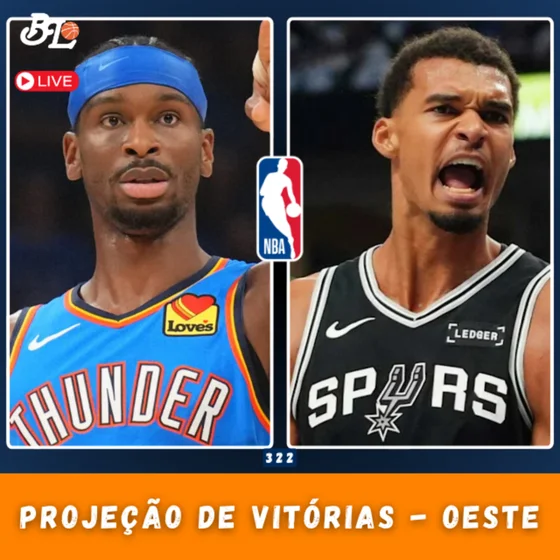 Podcast #322 - Previsão de vitórias dos times da conferência oeste para a temporada 2026/27 da NBA