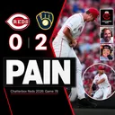 Game 78 - Brewers 2, Reds 0 (Reds Only Get 2 Hits AGAIN!!!)
