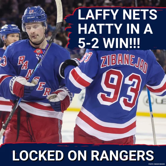 LAFFY HATTY!! Alexis Lafreniere bags hat trick in Rangers FOURTH straight win! Oliver Bjorkstrand steps up!