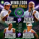 Fery vs Zverev | Kostyuk vs Noskova | Wimbledon 2026 | Semi Final Preview & Predictions