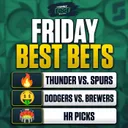 Friday's BEST BETS: Thunder vs. Spurs Gm 3 Picks + MLB + Soccer