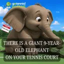 There's a Nine-Year-Old Elephant on Your Tennis Courts