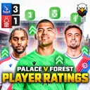 Player Ratings: Crystal Palace 3 - 1 Notts Forest