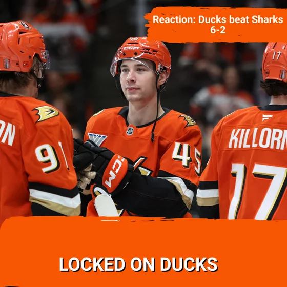 REACTION: Ducks beat Sharks 6-2