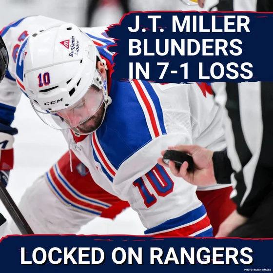 HUGE MISTAKE: J.T. Miller’s MISCUE costs Rangers in 7-1 blowout loss to Devils!!
