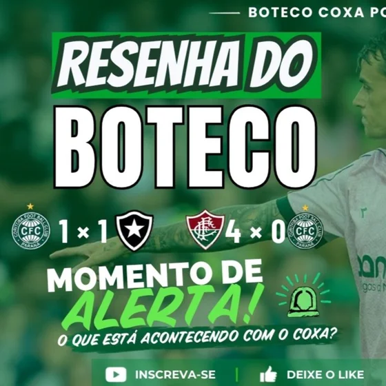 MOMENTO DE ALERTA NO CORITIBA! EMPATE COM O BOTAFOGO E GOLEADA DO FLUMINENSE | RESENHA DO BOTECO
