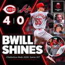 Game 157 - Reds 4, Braves 0 (Brandon Williamson Making Strong Case for 2027 Rotation)