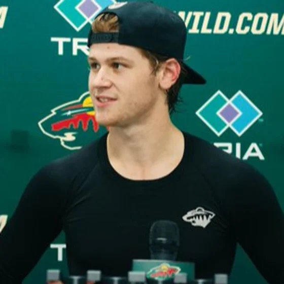 Former Wild D Justin Falk + rookie Hunter Haight