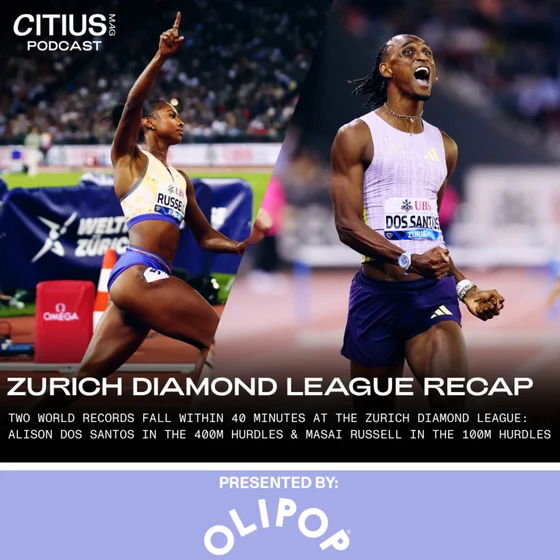 🚨 EMERGENCY PODCAST 🚨 – Two World Records Fall Within 40 Minutes At The Zurich Diamond League | Alison Dos Santos In The 400m Hurdles & Masai Russell In The 100m Hurdles