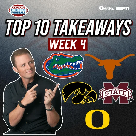 McElroy’s Top 10 takeaways from week 4! | Always College Football