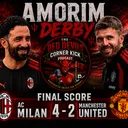 Manchester United lose the Amorim Derby.