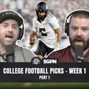 College Football Picks Week 1 Part 1 | Sports Gambling Podcast (Ep. 2671)