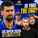 Djokovic CRUMBLES in R1 😱 US Open 2026 | Day 1 Highlights | GTL Tennis Podcast