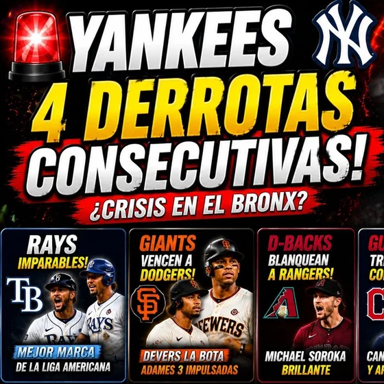😱 Yankees suman 4 derrotas seguidas! Rays dominan 🚨