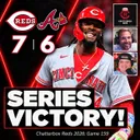 Game 159 - Reds 7, Braves 6 (Reds Win Series!)
