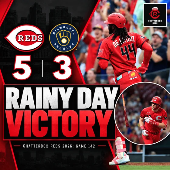 Game 142 - Reds 5, Brewers 3 (Reds Belt 3 HRs; Improve MLB-Best Record in 2-Run Games)