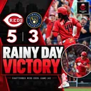 Game 142 - Reds 5, Brewers 3 (Reds Belt 3 HRs; Improve MLB-Best Record in 2-Run Games)