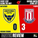 Match Review: Oxford 0-3 Stoke