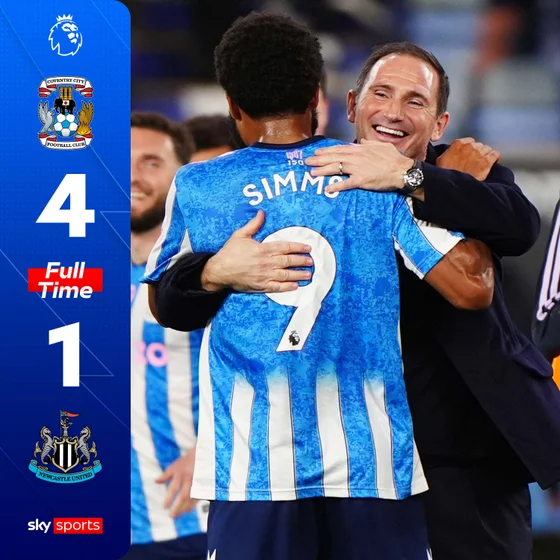 Coventry blow Newcastle away to move out of the relegation zone