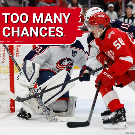 TOO MANY CHANCES: Red Wings outplay Blue Jackets, but give up too much easy offense | Andreas Englund claimed